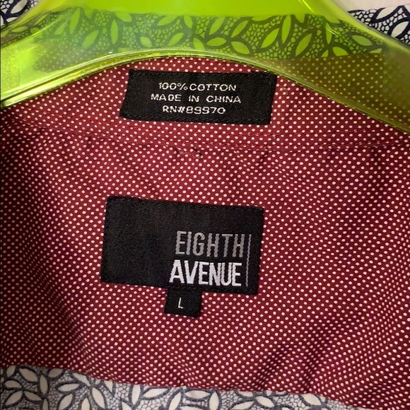 Blue Pattern Button Down - Picture 2 of 3